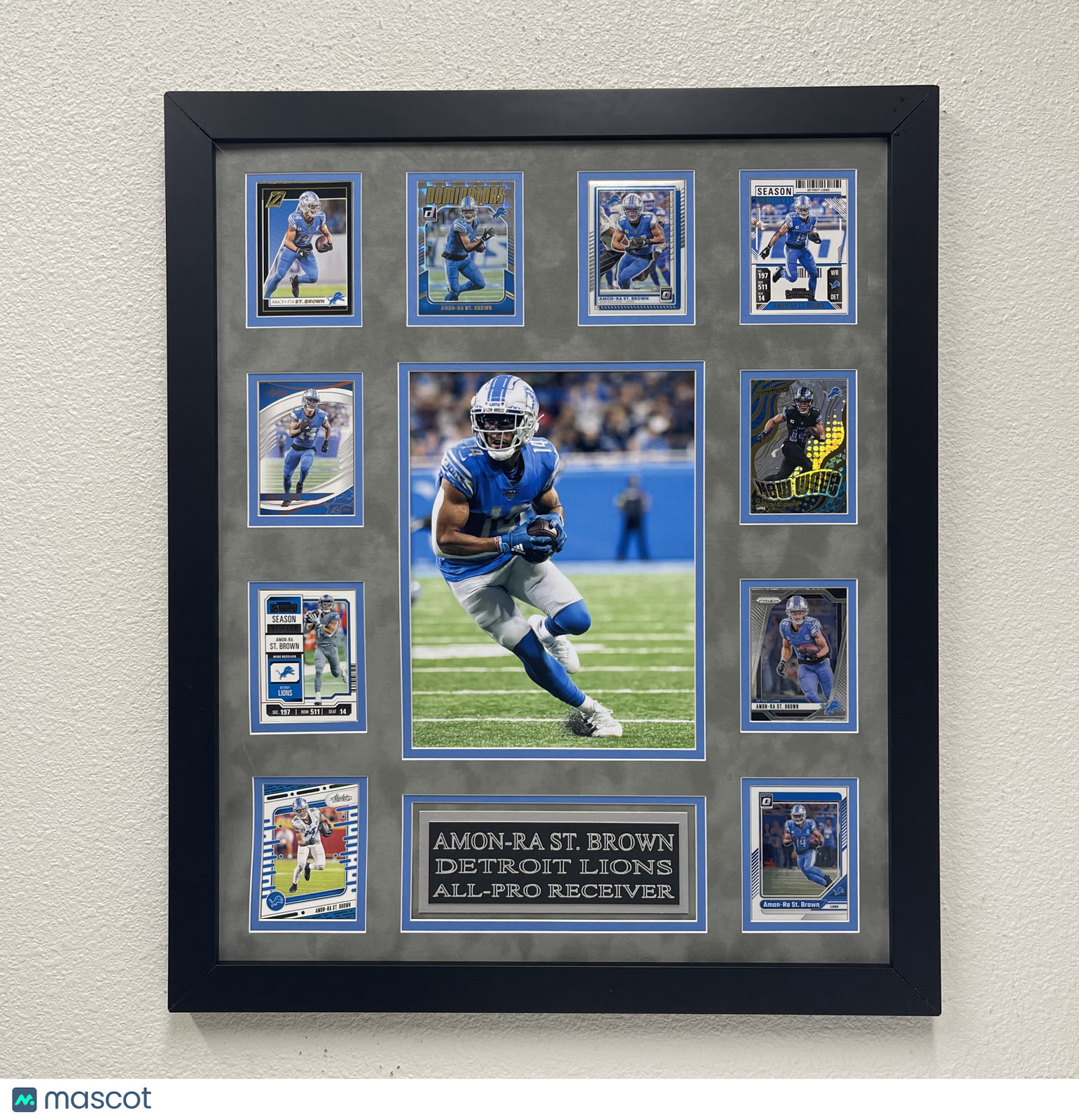 Amon-Ra St. Brown 10-Card Custom Display Frame Detroit Lions