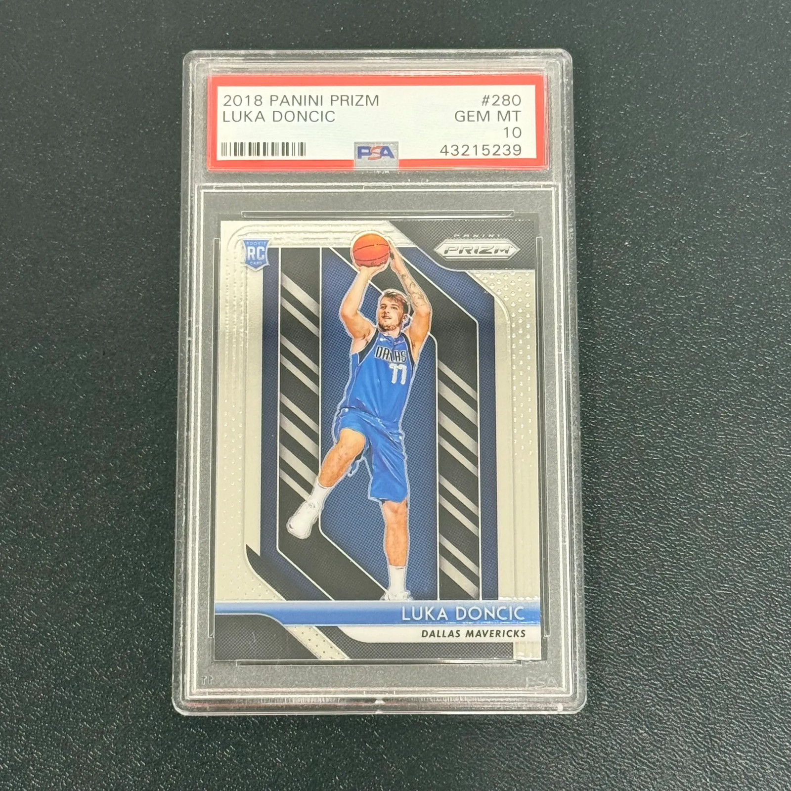 2018 Panini Prizm #280 Luka Doncic Signed Card PSA 10 Dallas Mavericks