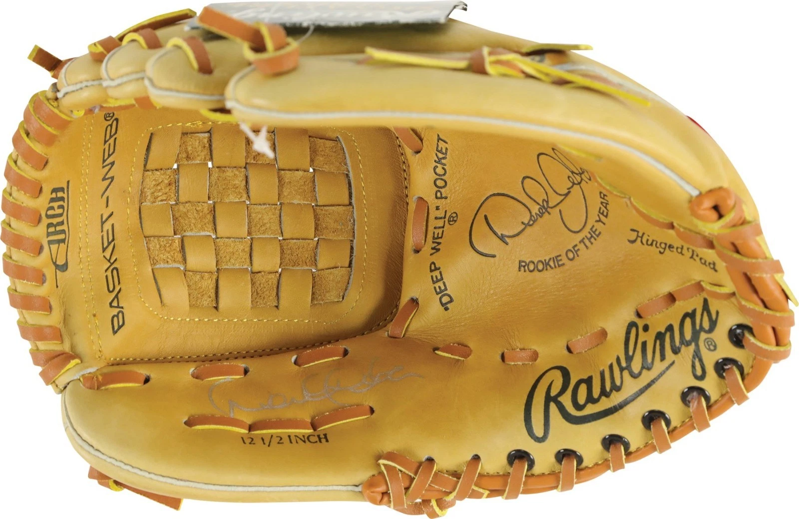 Derek Jeter Signed 1996 Rookie Of The Year Rawlings Baseball Glove JSA