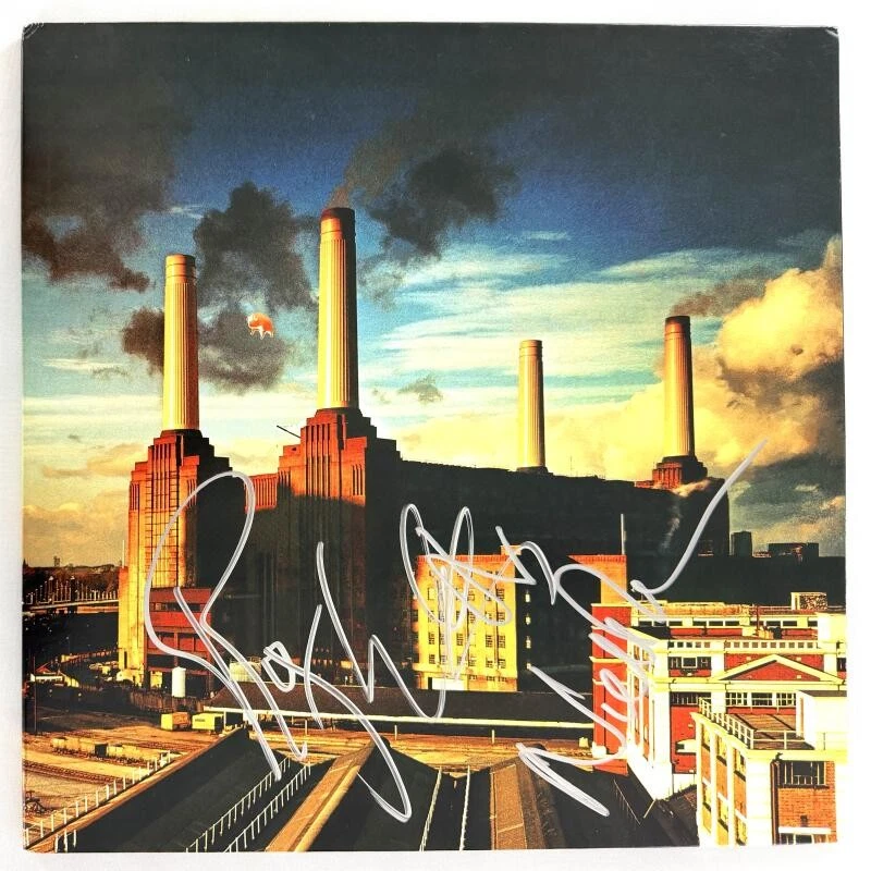 Roger Waters & Nick Mason Signed Autograph Pink Floyd Animals Record LP JSA COA