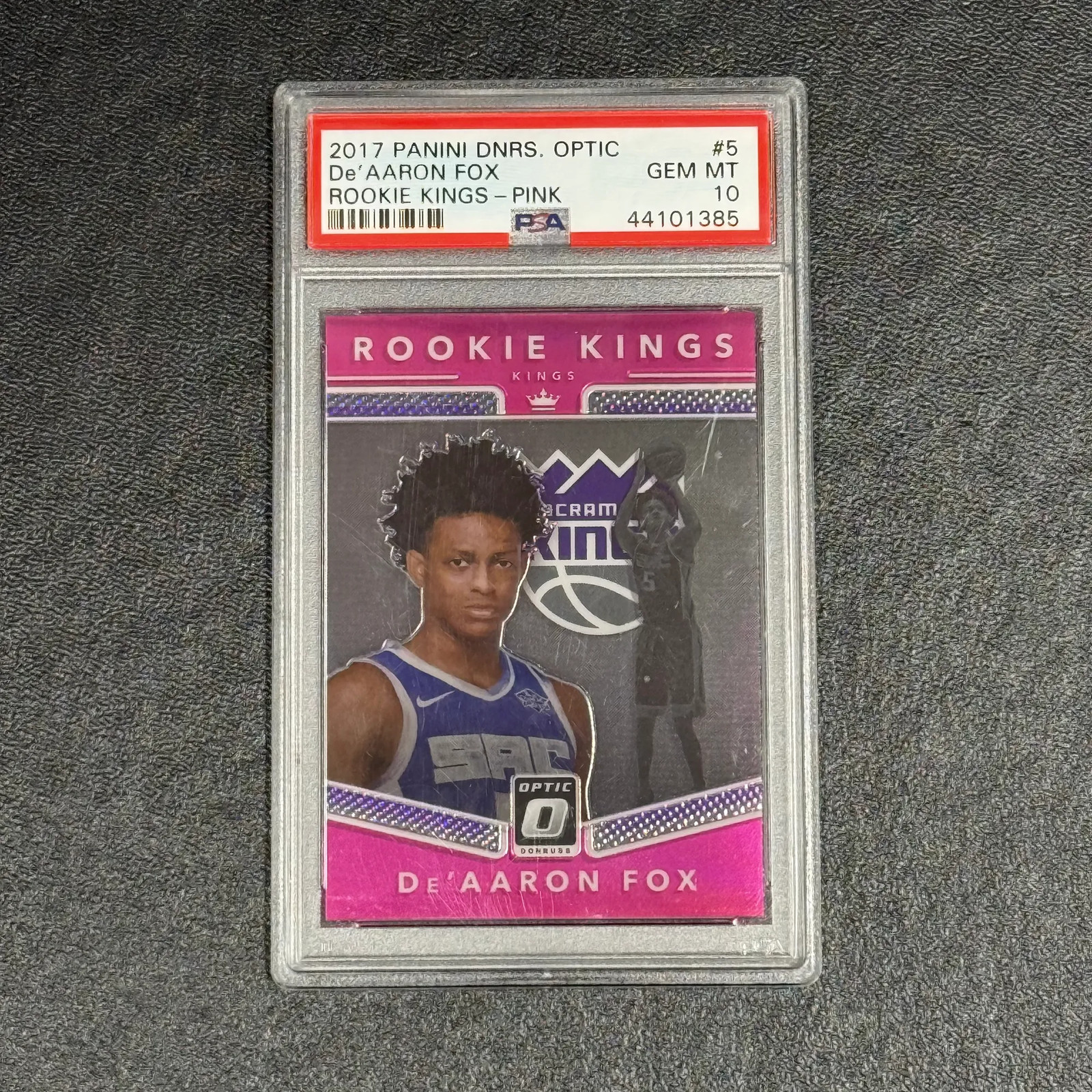 2017 Panini Donruss Optic #5 Low Pop 25/25 De'aaron Fox Signed Card PSA 10 Kings