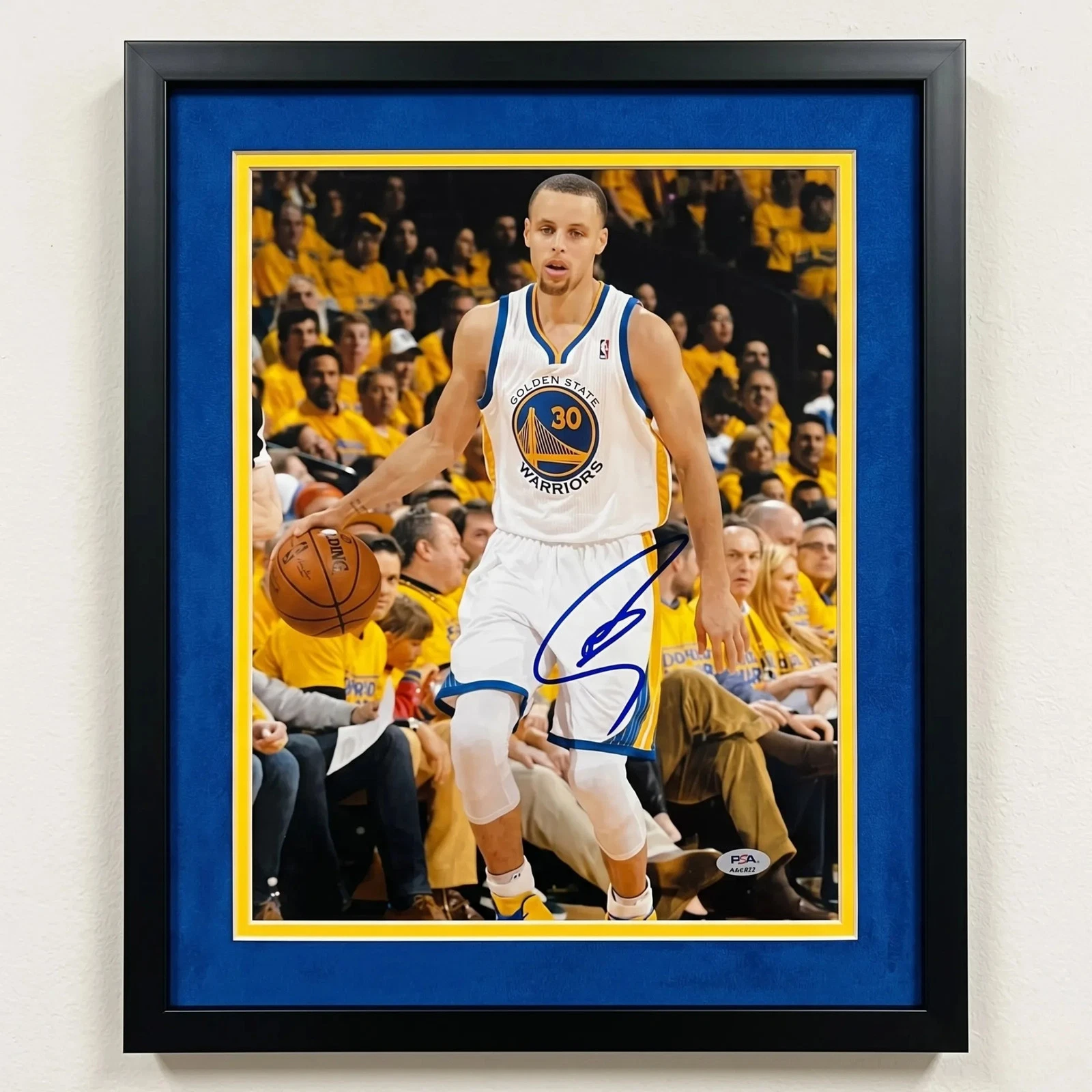 Stephen Curry Golden State Warriors Signed 11x14 Custom Framed Photo PSA