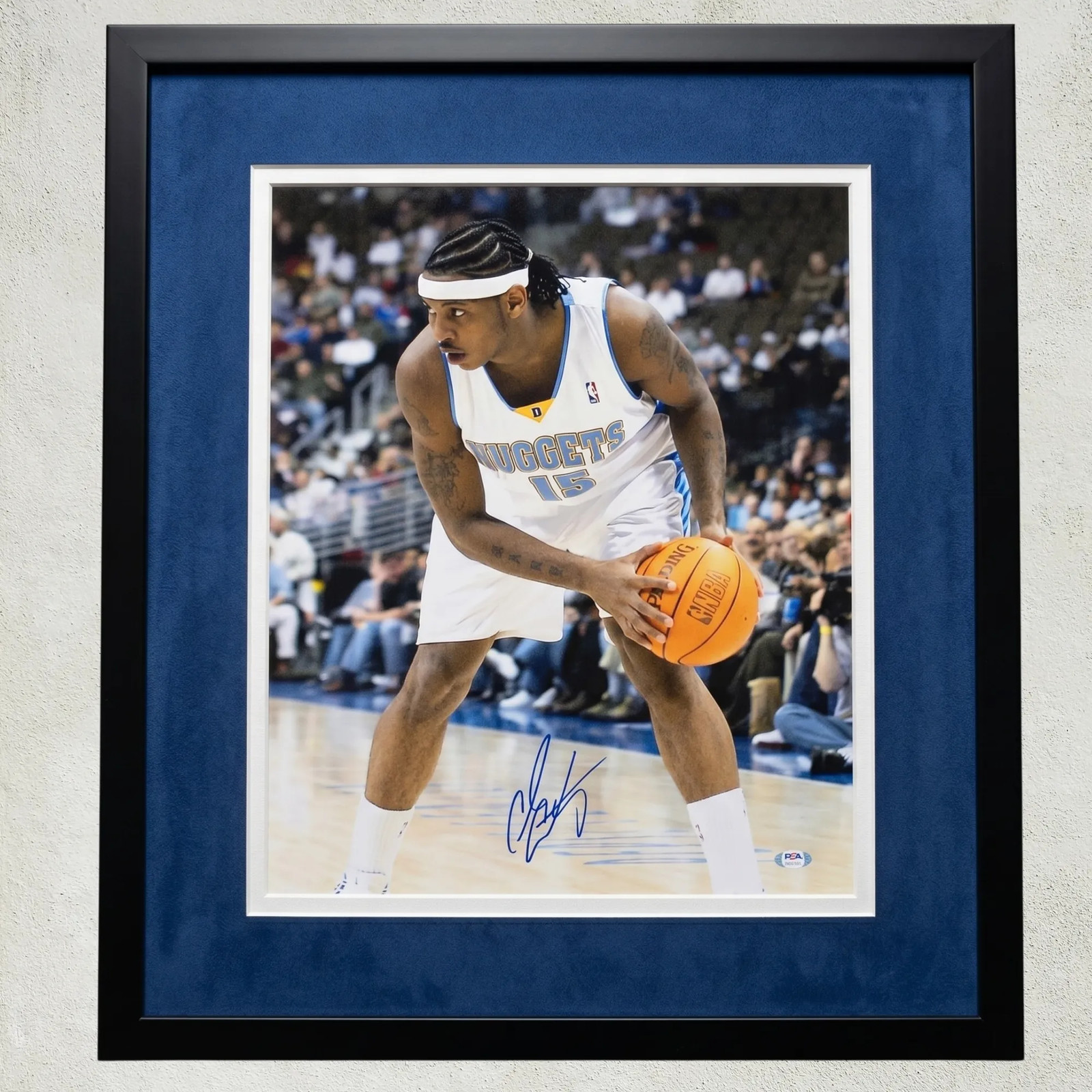 Carmelo Anthony Denver Nuggets Signed 16x20 Custom Framed Photo PSA AUTH
