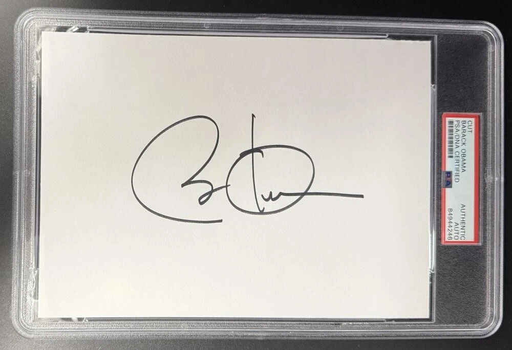 President Barack Obama Signed Autograph PSA/DNA Cut Signature - Yes We Can! COA