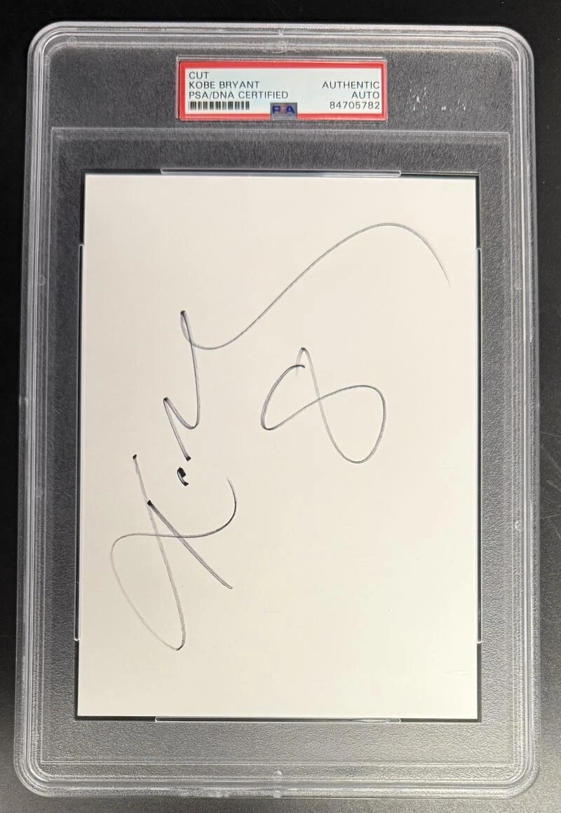 Kobe Bryant Signed Full Autograph PSA/DNA Slabbed Large Cut Signature LA Lakers