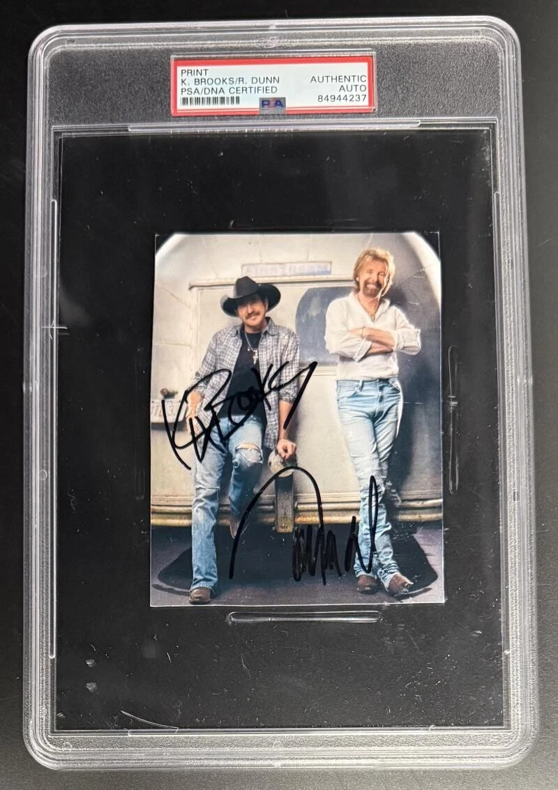 Kix Brooks & Ronnie Dunn Signed Autograph PSA/DNA Slabbed Encapsulated Photo