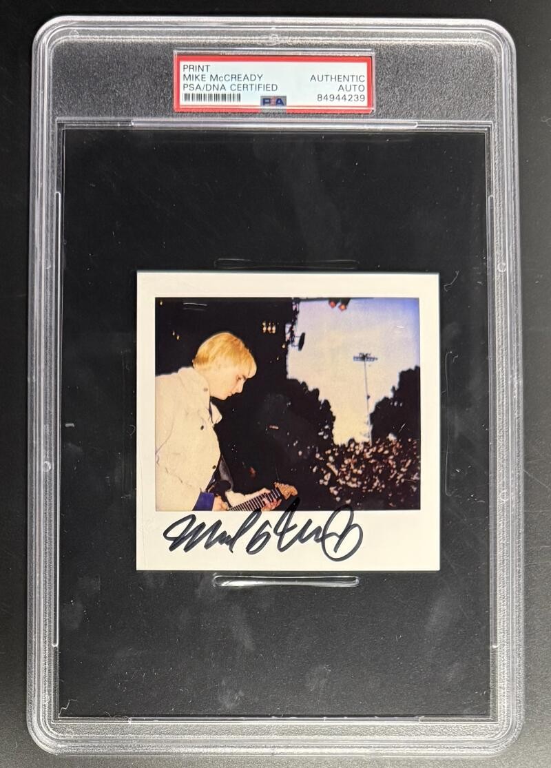 Mike McCready Pearl Jam Signed Full Autograph PSA/DNA Slabbed Photo Print COA