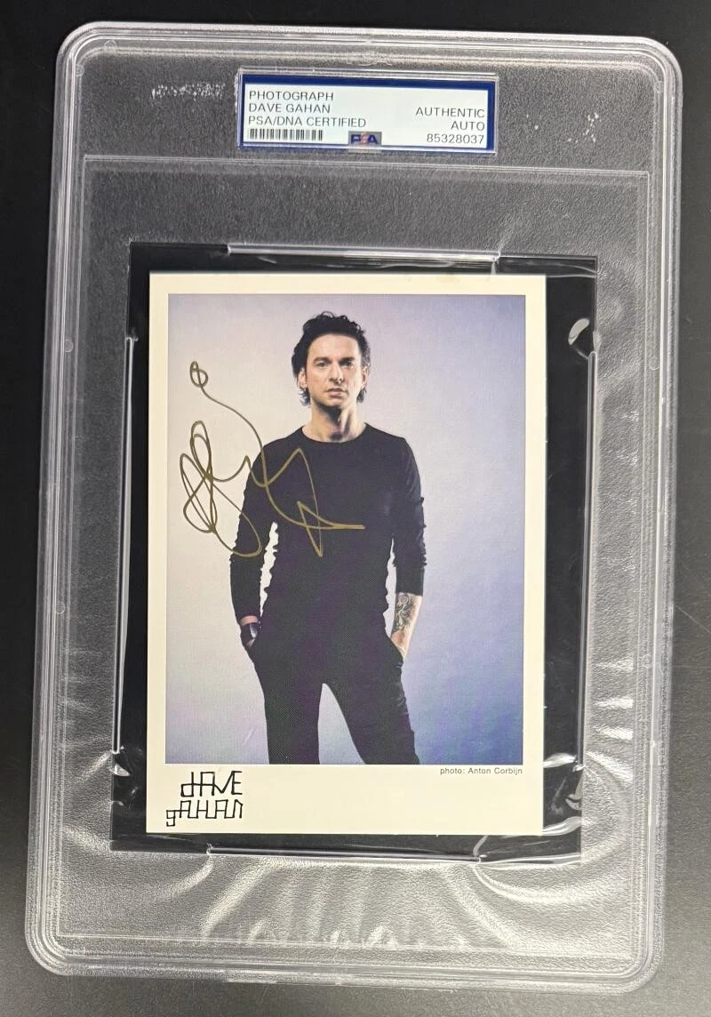Dave Gahan Signed Autograph PSA/DNA Slabbed Depeche Mode Promo Photo Print COA