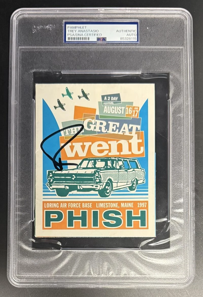Trey Anastasio Phish Signed Autograph PSA/DNA Slabbed Maine 1997 Pamphlet COA