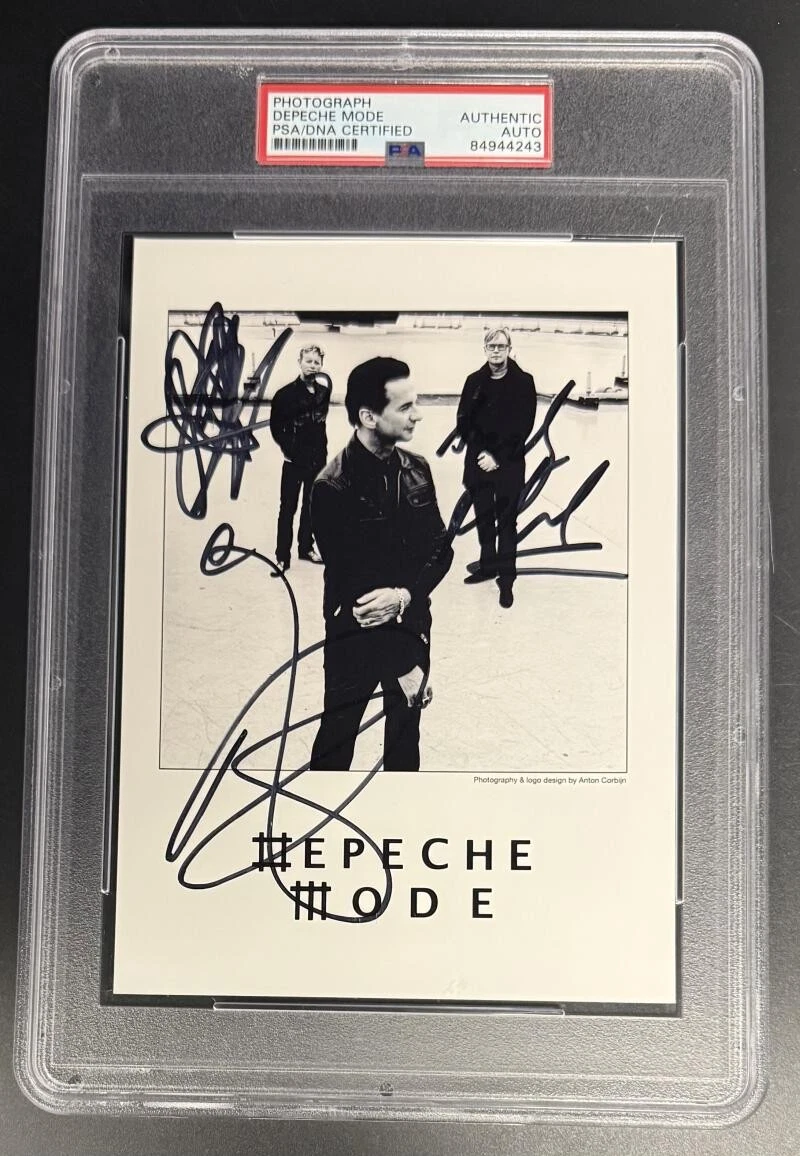 Depeche Mode Gahan Signed Autograph PSA/DNA Slabbed Full Band Photo Print COA