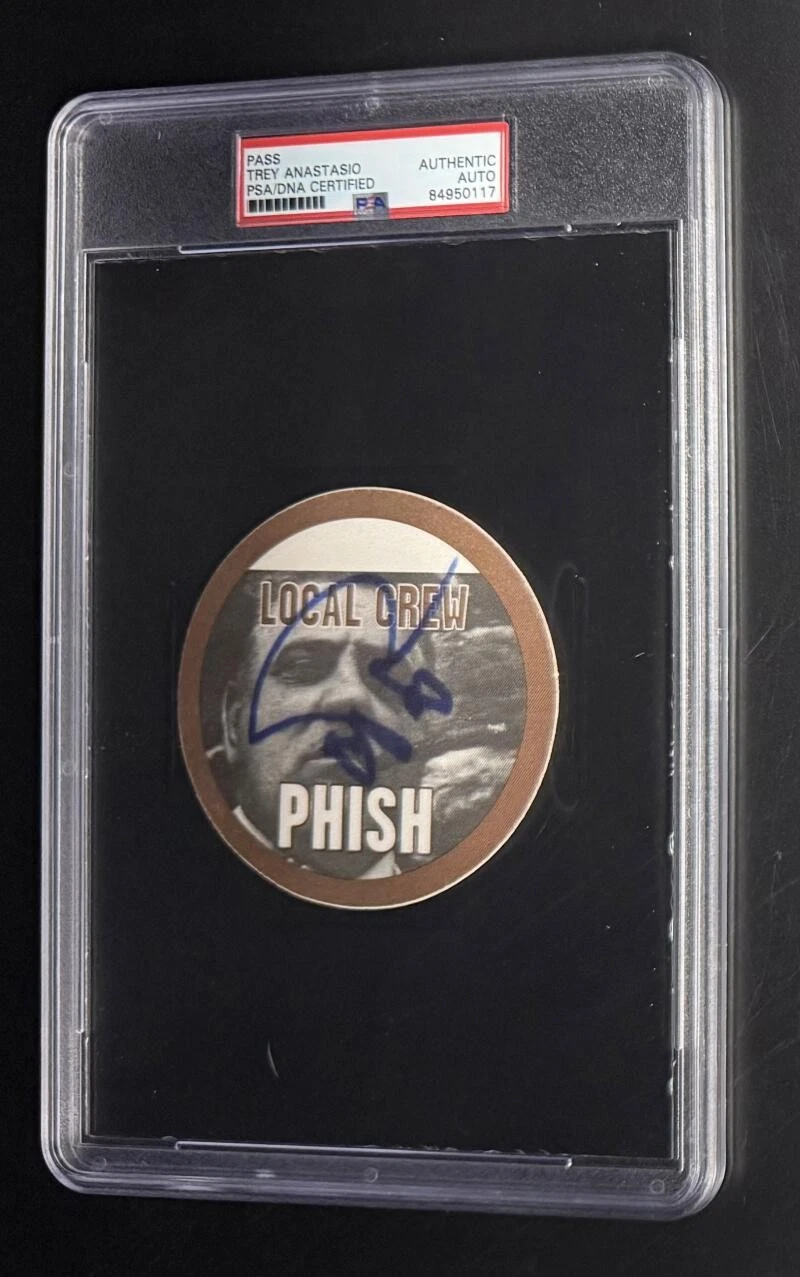 Trey Anastasio Phish Signed Autograph PSA/DNA Slabbed Local Crew VIP Pass COA