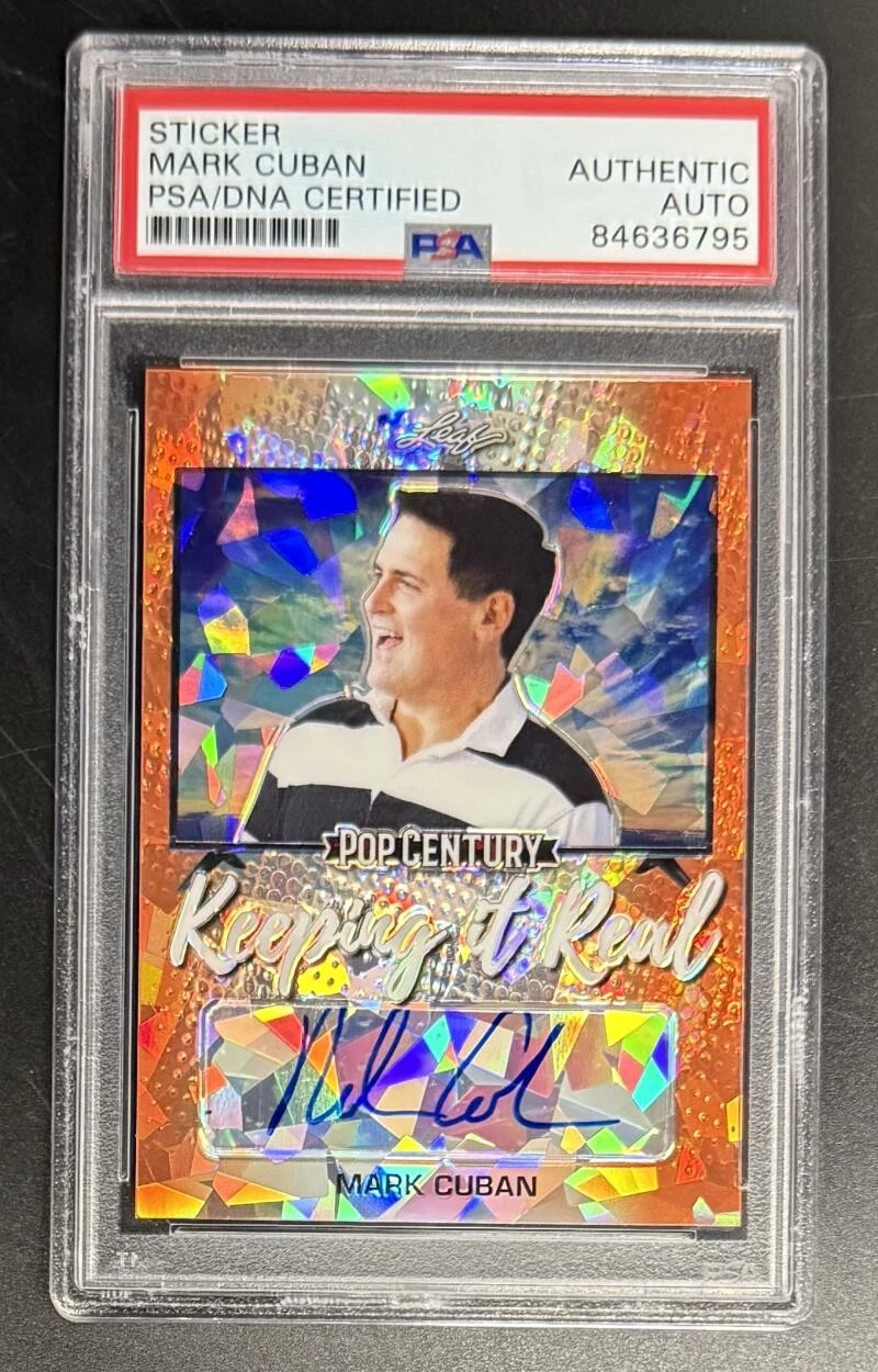 Mark Cuban Signed Autograph PSA/DNA COA Slab Mavericks Shark Tank Trading Card C