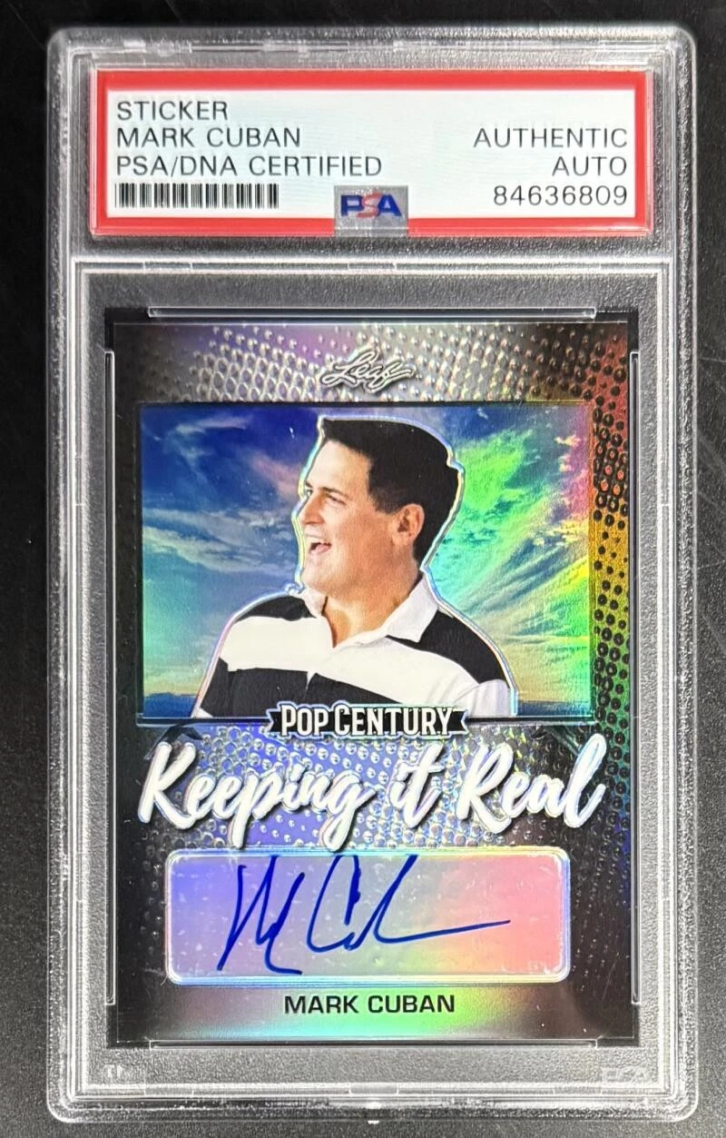 Mark Cuban Signed Autograph PSA/DNA COA Slab Mavericks Shark Tank Trading Card G