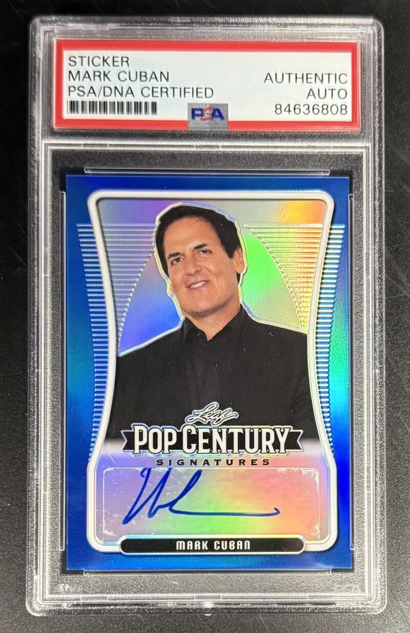Mark Cuban Signed Autograph PSA/DNA COA Slab Mavericks Shark Tank Trading Card I