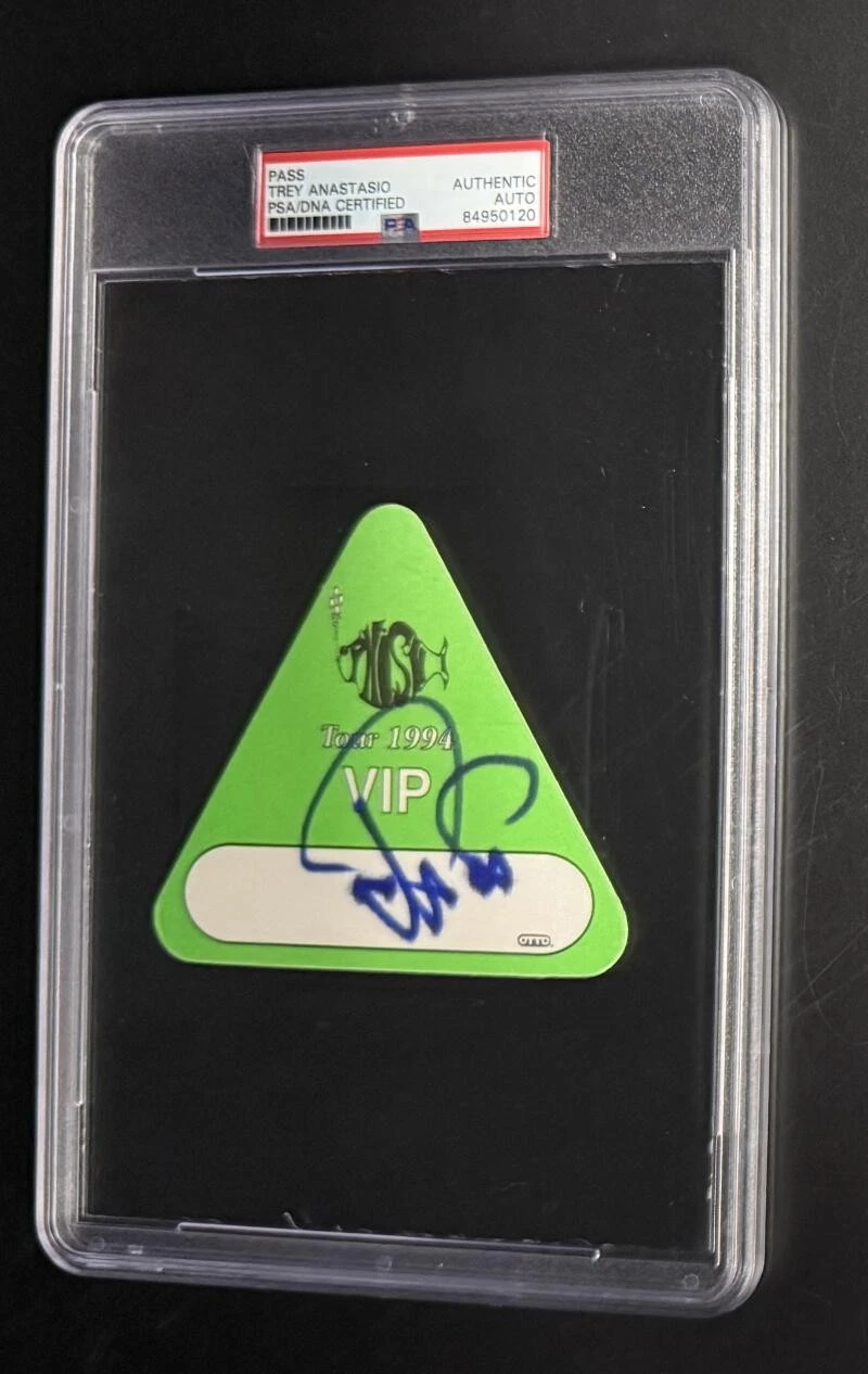 Trey Anastasio Phish Signed Autograph PSA/DNA Slabbed 1994 Tour VIP Pass COA