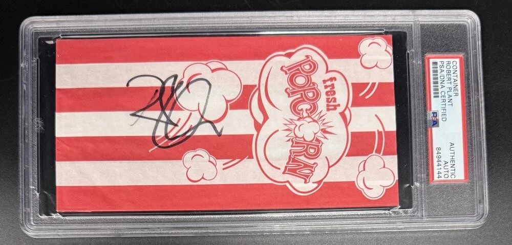 Robert Plant Signed Full Autograph Led Zeppelin Rare Unique Slabbed PSA/DNA COA