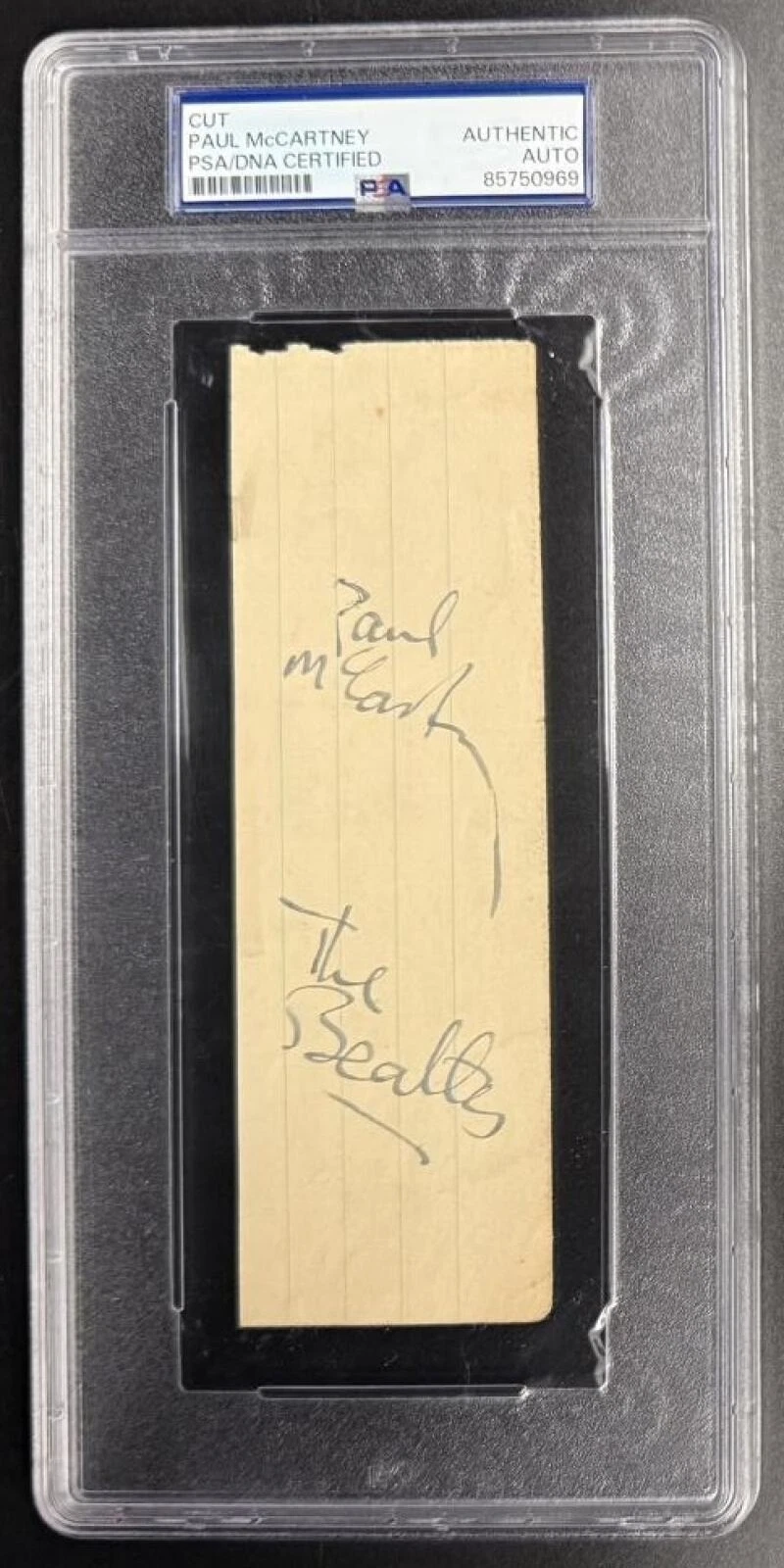 Paul McCartney The Beatles Signed Autograph PSA/DNA Full Vintage Signature Cut