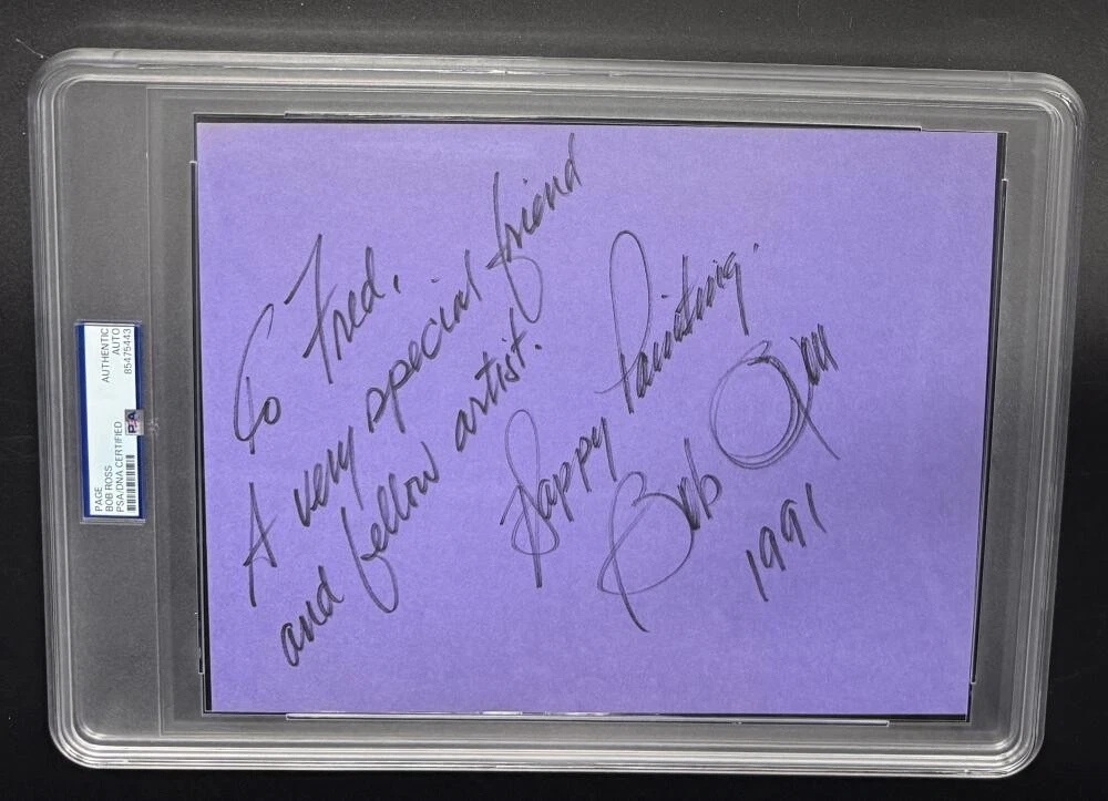 Bob Ross Signed Autograph PSA/DNA Slabbed Long Handwritten Personal Note