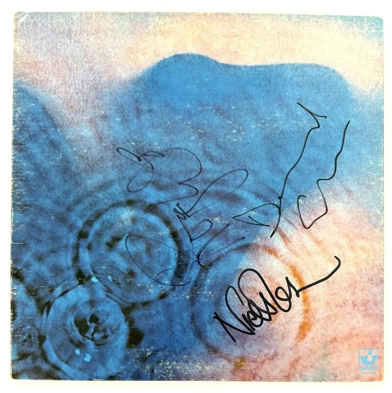 David Gilmour Waters Mason Signed Autograph Pink Floyd Album Record Beckett COA