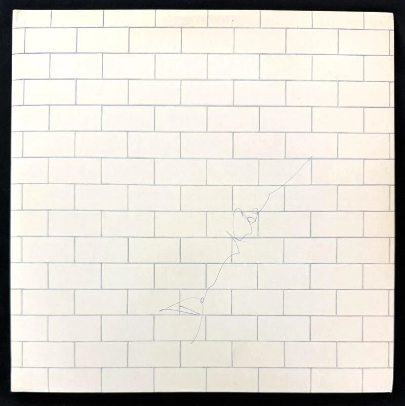 David Gilmour Signed Autograph Pink Floyd The Wall Album Vinyl Record BAS COA