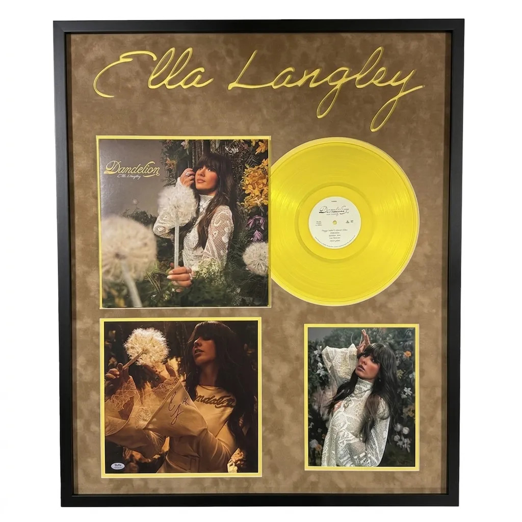 Ella Langley Custom Framed Signed Dandelion Vinyl Insert PSA Autographed