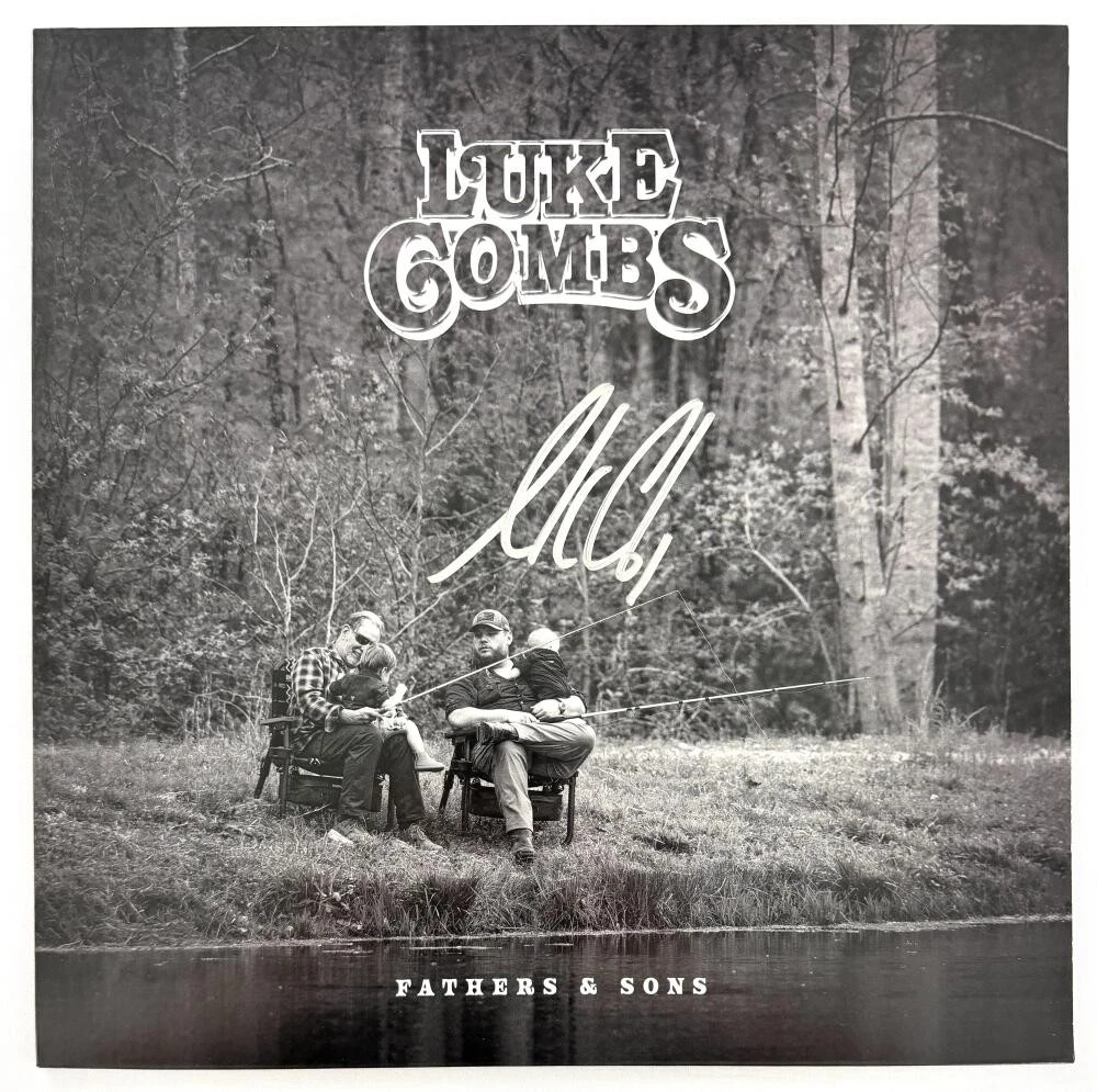 Luke Combs Signed Autograph Fathers & Sons Album Vinyl Record LP w/ Beckett COA