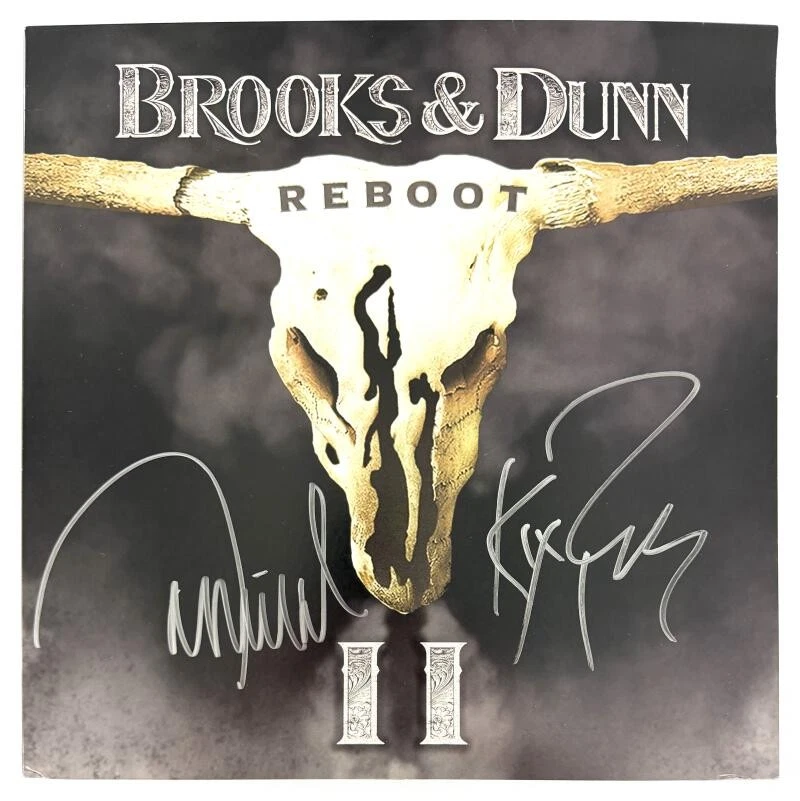 Kix Brooks & Ronnie Dunn Signed Autograph Reboot Album Vinyl Record Beckett COA