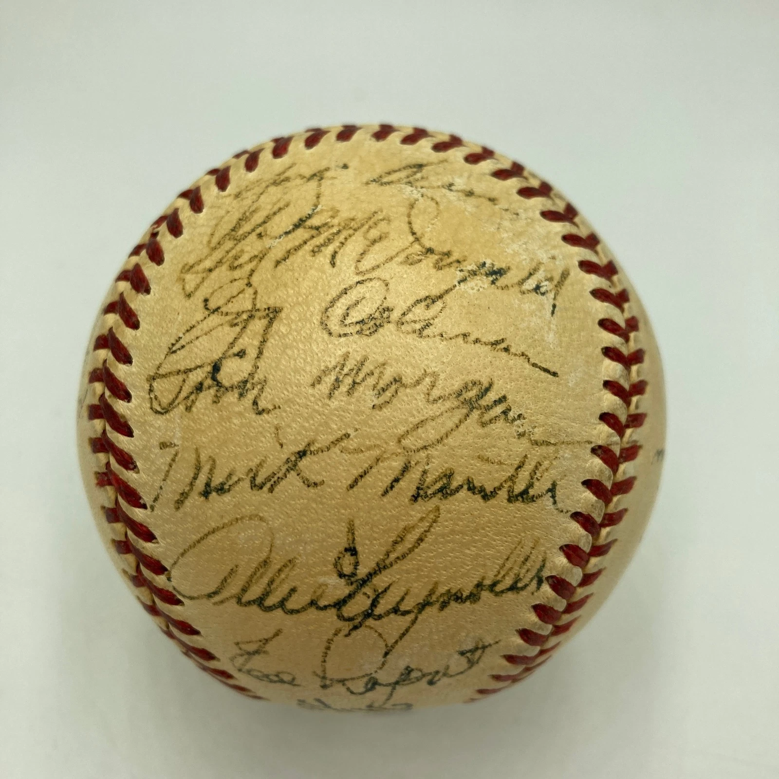 1951 Yankees World Series Champs Team Signed Baseball Mickey Mantle Rookie BAS
