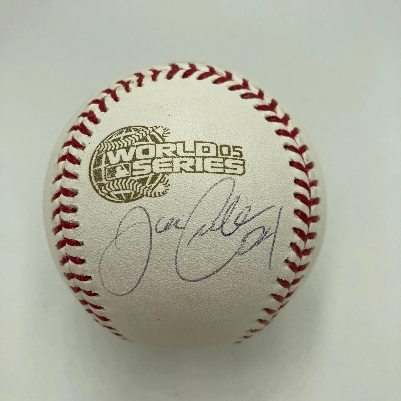 Joe Crede Signed 2005 World Series Baseball Steiner Hologram