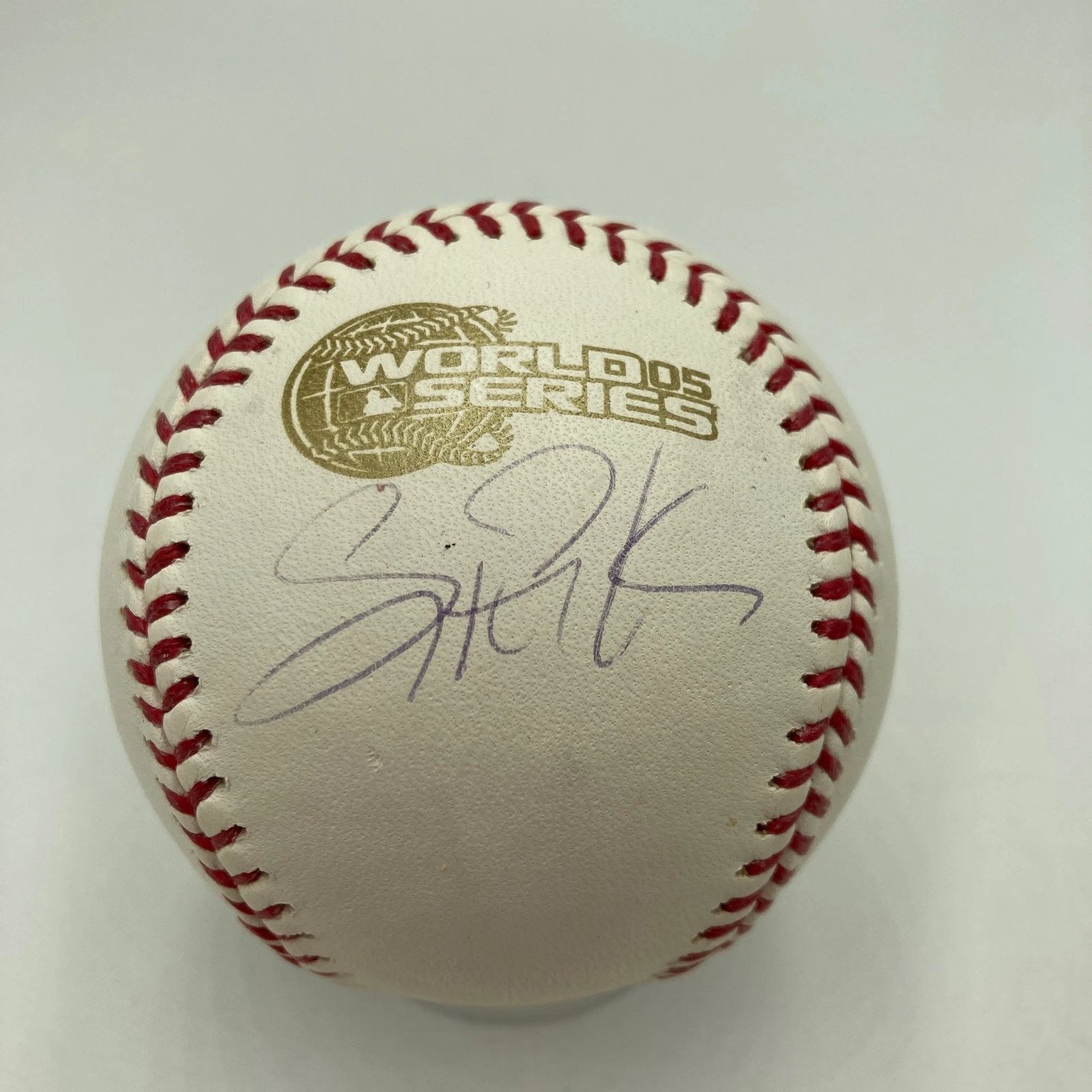 Scott Podsednik Signed 2005 World Series Baseball Steiner Hologram
