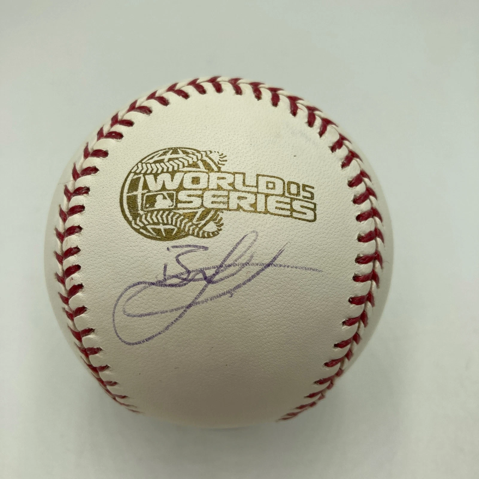 Bobby Jenks Signed 2005 World Series Baseball Steiner Hologram