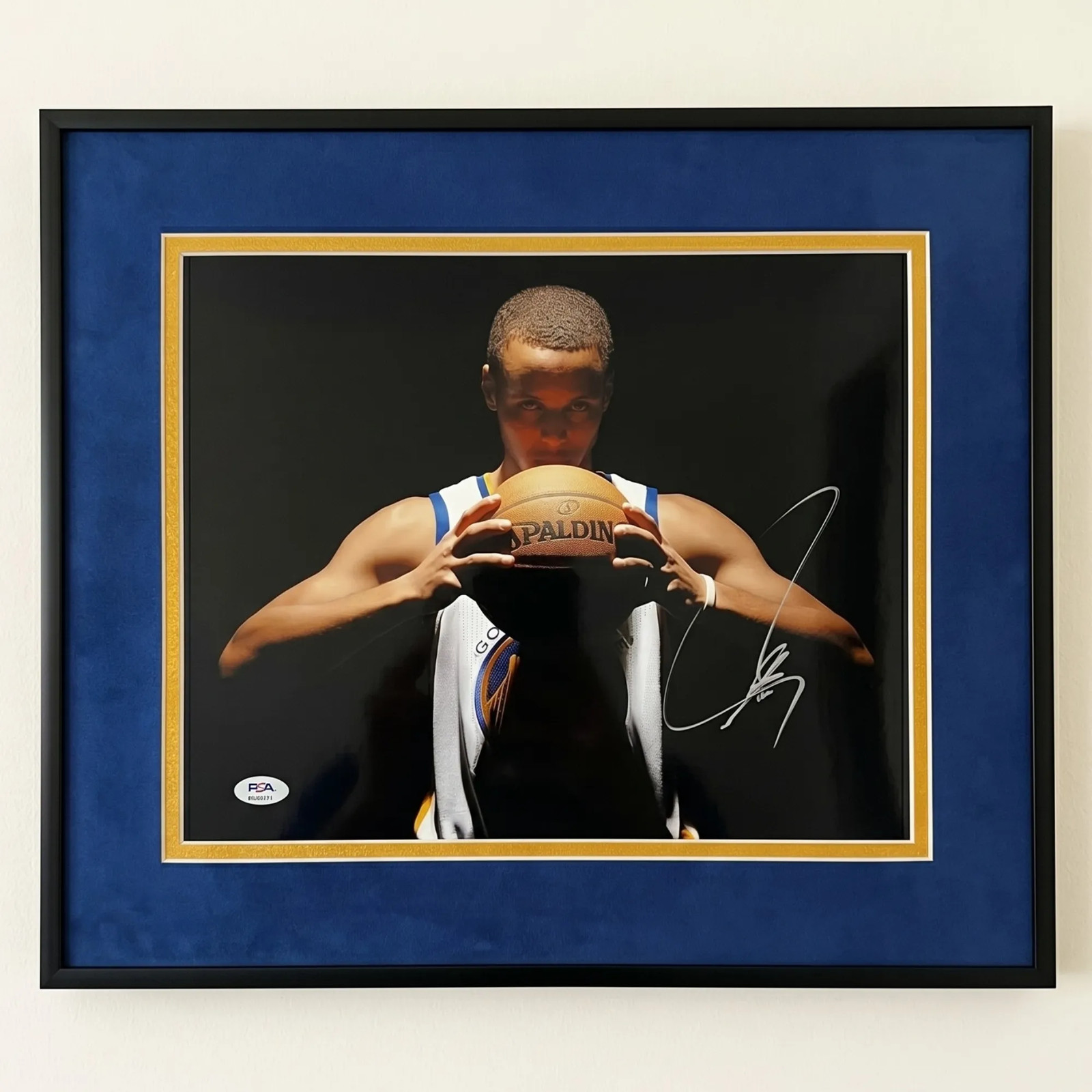 Stephen Curry Golden State Warriors Signed 11x14 Custom Framed Photo PSA