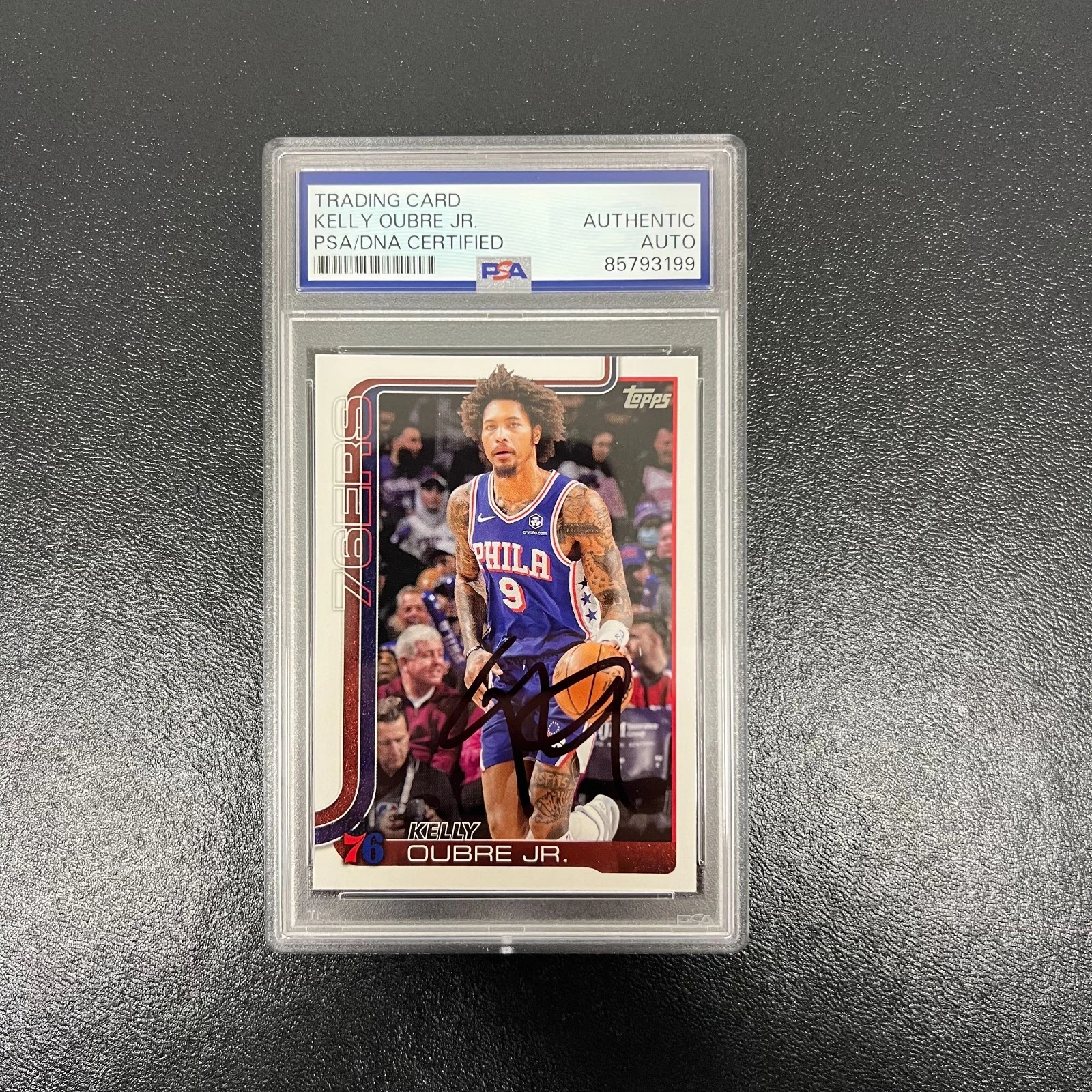 2025 Topps #27 Kelly Oubre Jr Signed Card PSA Philadelphia 76ers