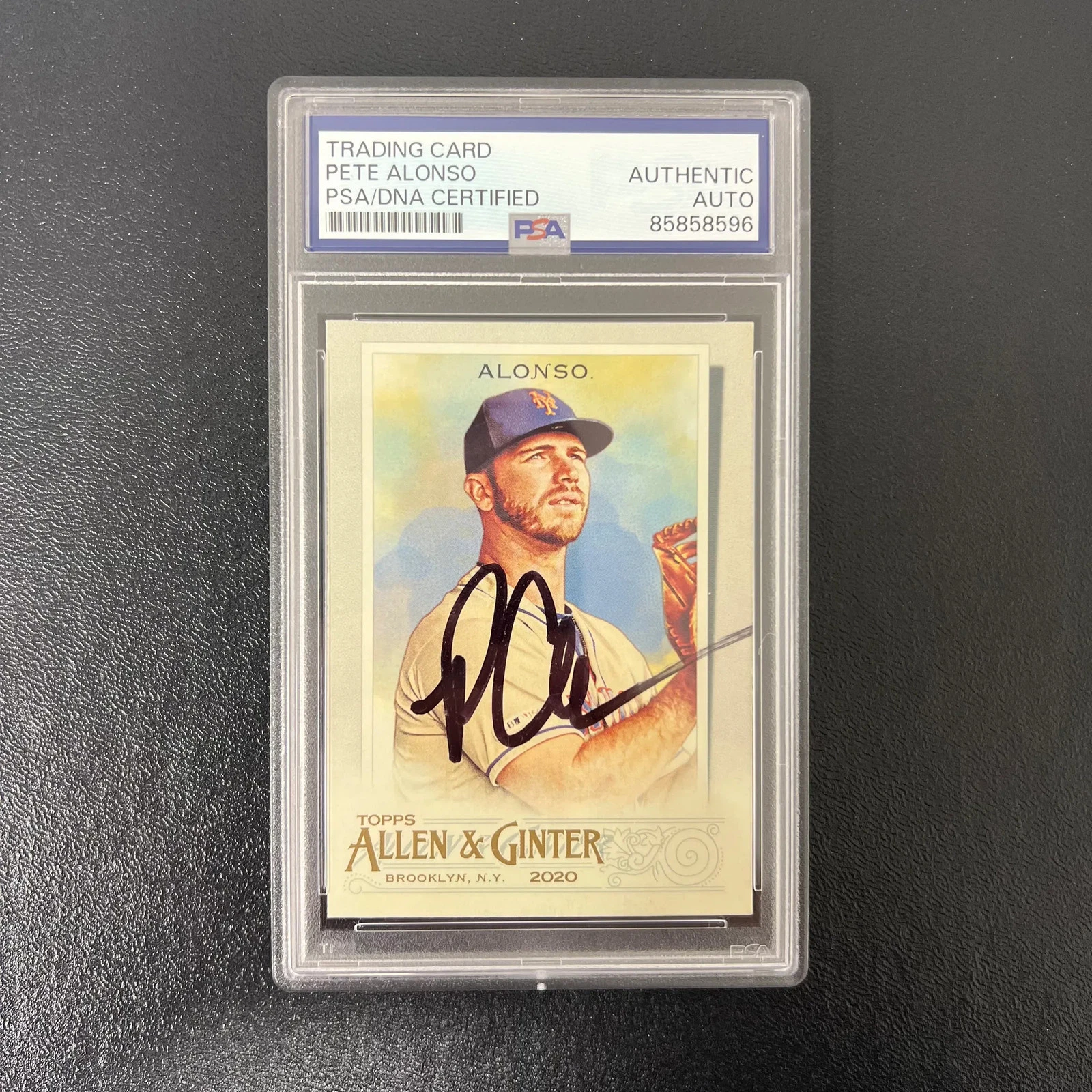 2020 Topps Allen & Ginter#34 Pete Alonso Signed Card PSA New York Mets