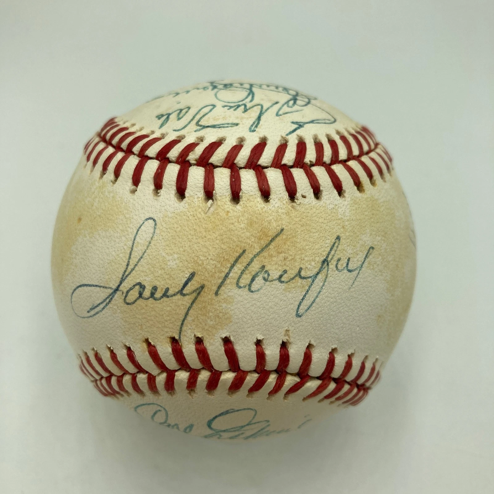 1957 Brooklyn Dodgers Final Season Team Signed Baseball Sandy Koufax JSA COA