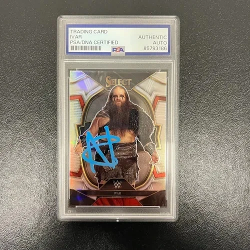 2023 Panini Select WWE#62 Ivar Signed Card PSA Autographed