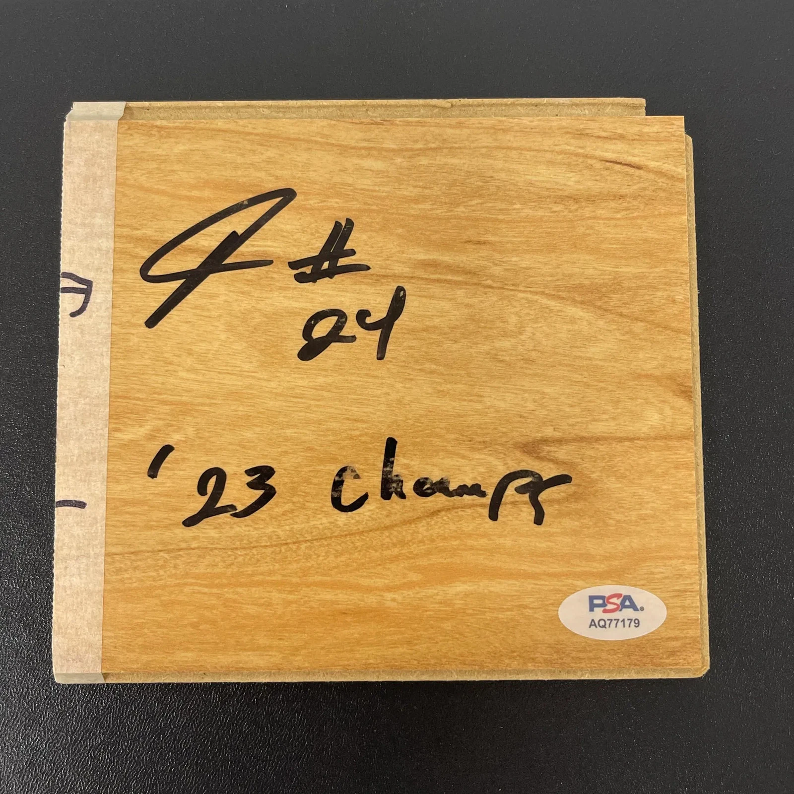 Jordan Hawkins UConn Huskies Signed Floorboard NCAA PSA