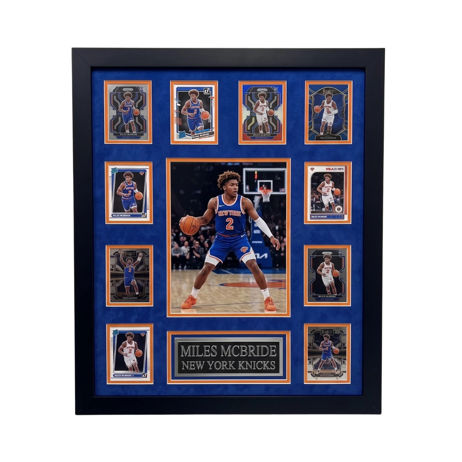 Miles McBride 10-Card Custom Framed Display Piece New York Knicks