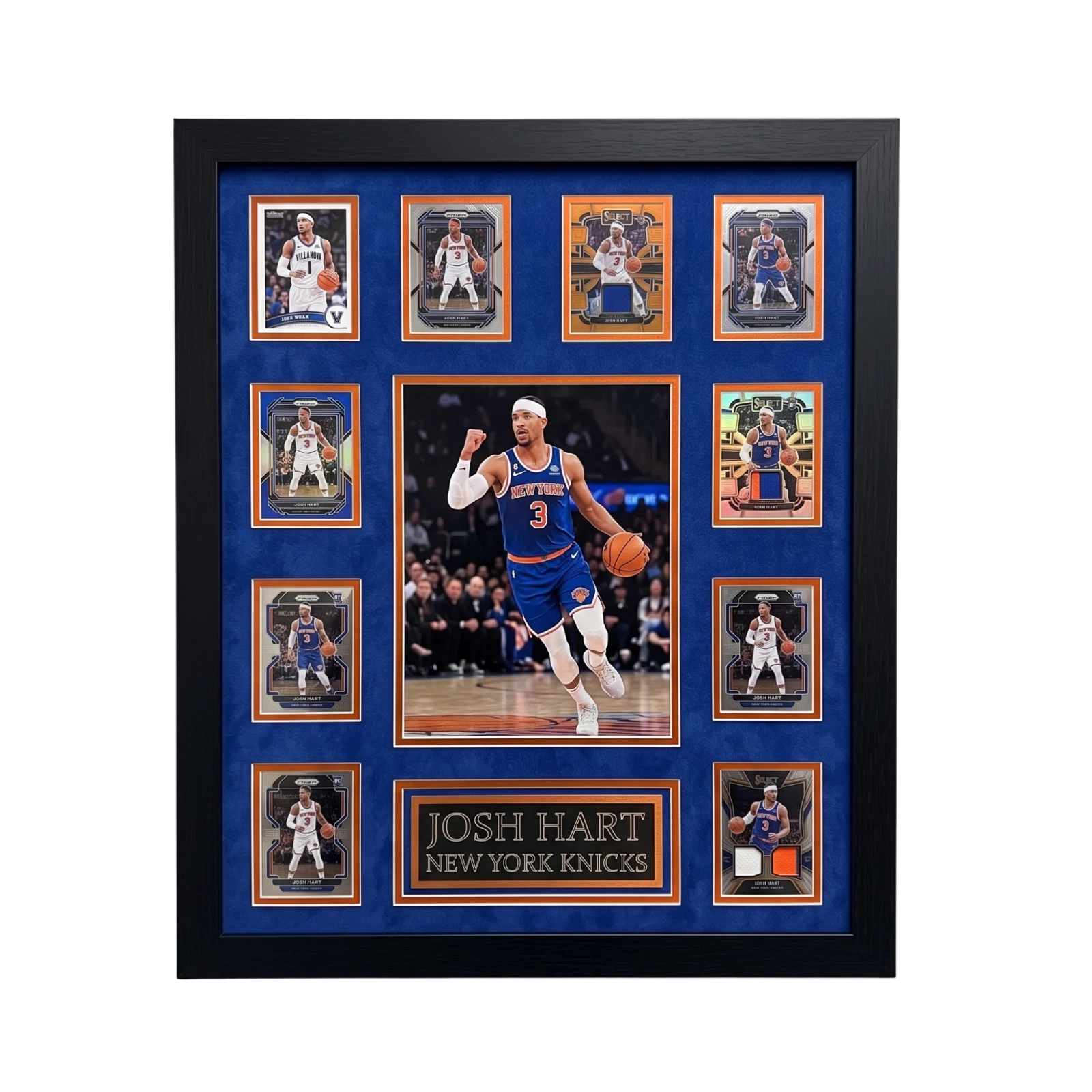Josh Hart 10-Card Custom Framed Display Piece New York Knicks