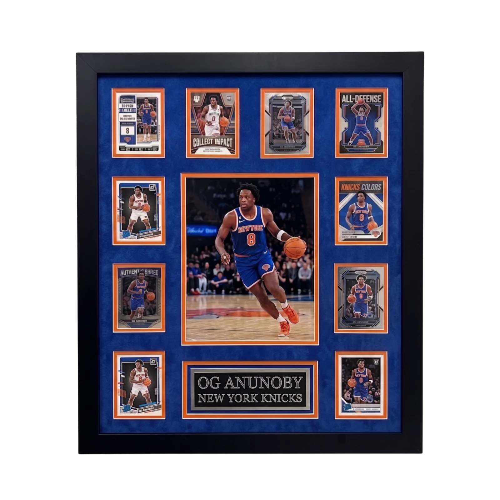 OG Anunoby 10-Card Custom Framed Display Piece New York Knicks