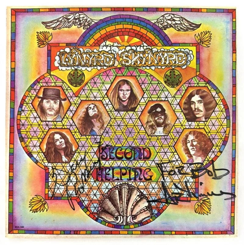 Gary Rossington & Artimus Pyle Signed Autograph Album Vinyl Record LP w/ JSA COA