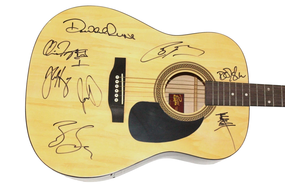 Zac Brown Full Band x8 Signed Autograph Acoustic Guitar - The Foundation JSA COA