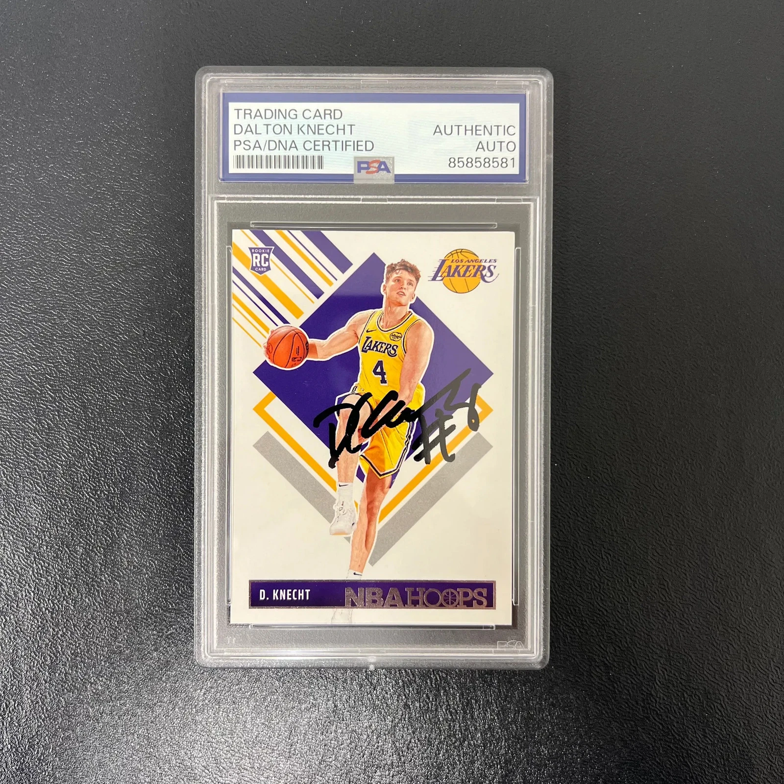 2024-25 Panini Hoops Basketball#294 Dalton Knecht Signed Card PSA LA Lakers