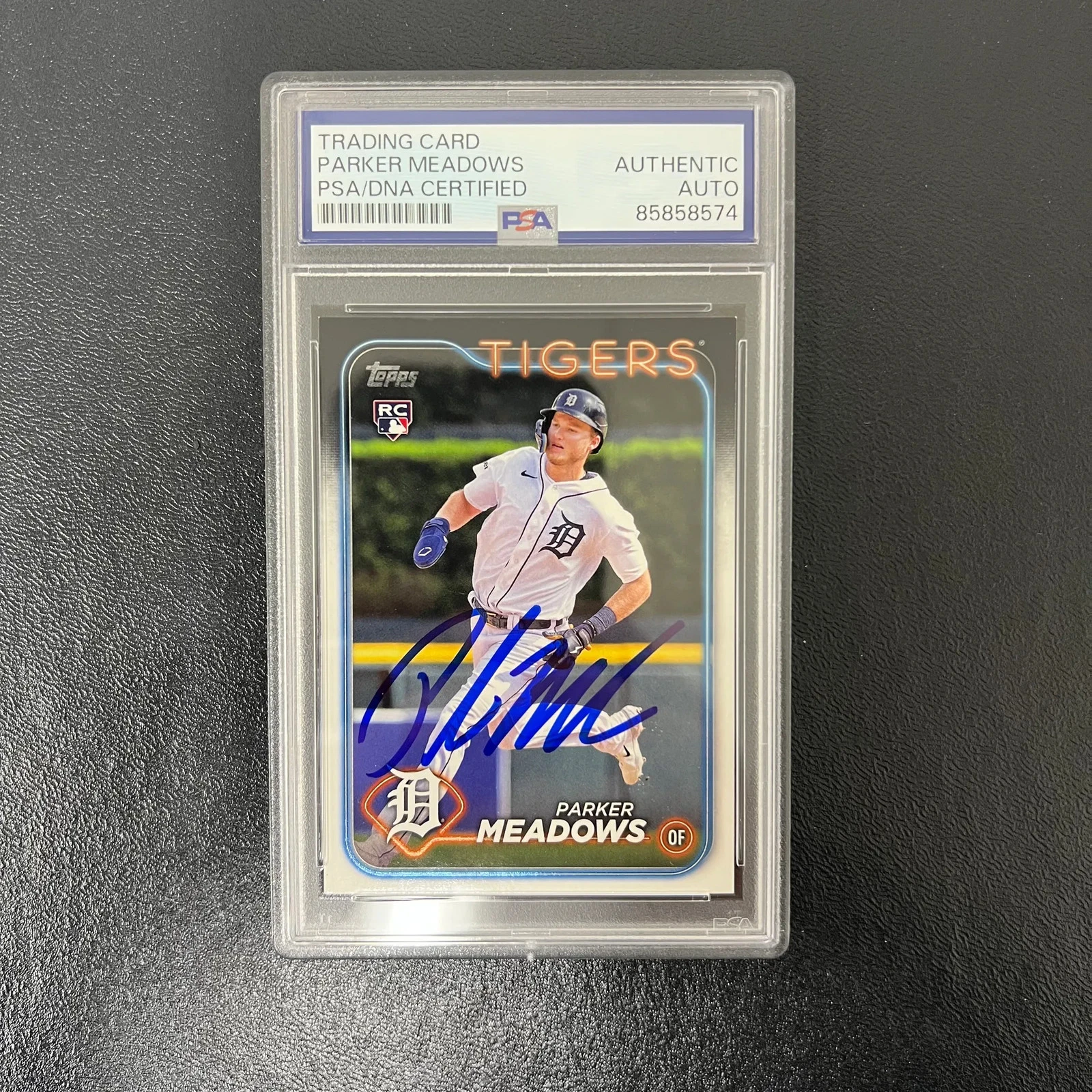2024 Topps Series Two#516 Parker Meadows Signed Card PSA Detroit Tigers