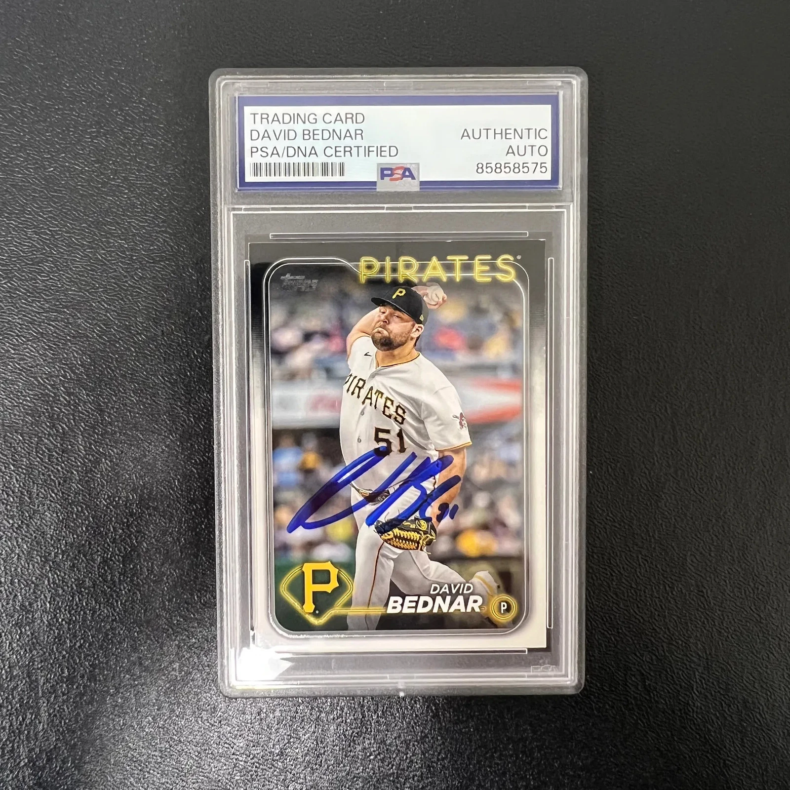 2024 Topps Series One#143 David Bednar Signed Card PSA Pittsburgh Pirates