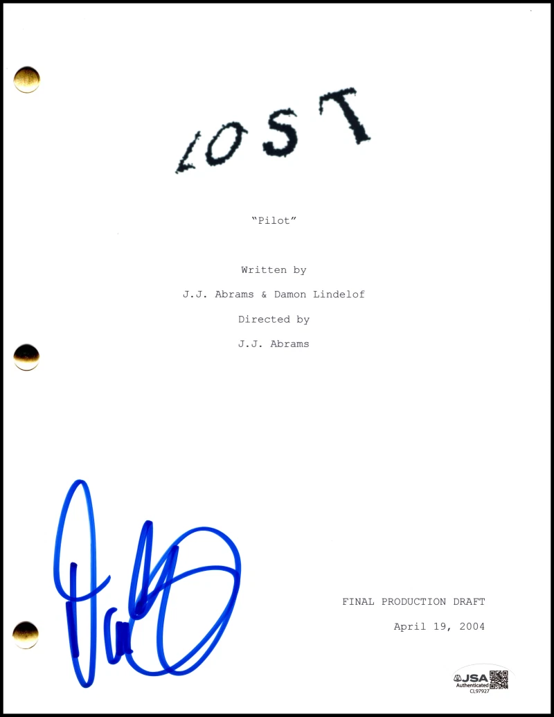 Damon Lindelof Signed Autograph Lost Full Pilot Script Screenplay w/ JSA COA