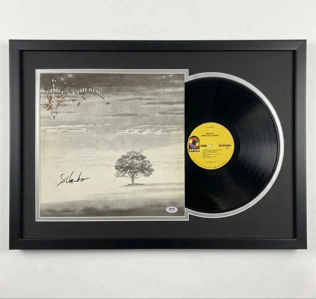 Steve Hackett Signed Wind & Wuthering Custom Framed Vinyl Album PSA Autographed