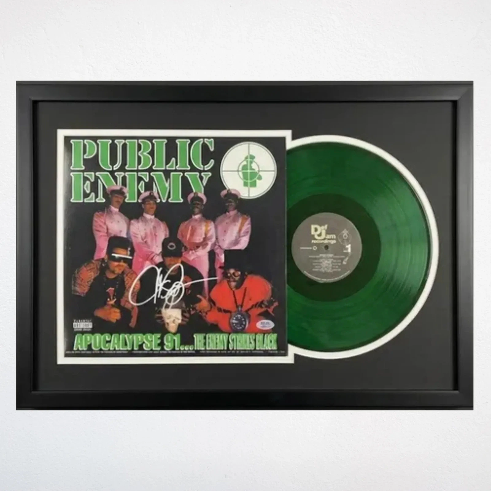 Chuck D  Signed Apocalypse 91 Custom Framed Vinyl PSA Album Auth