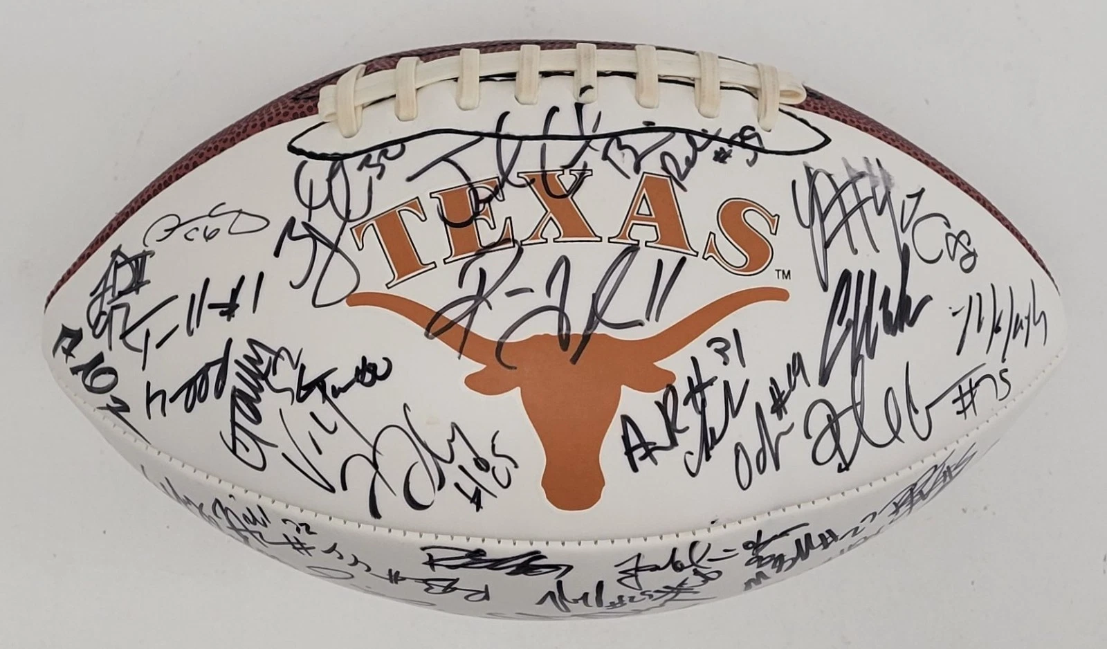 2005 Texas Longhorns NCAA National Champs Team Signed Football 40+ Sigs JSA COA