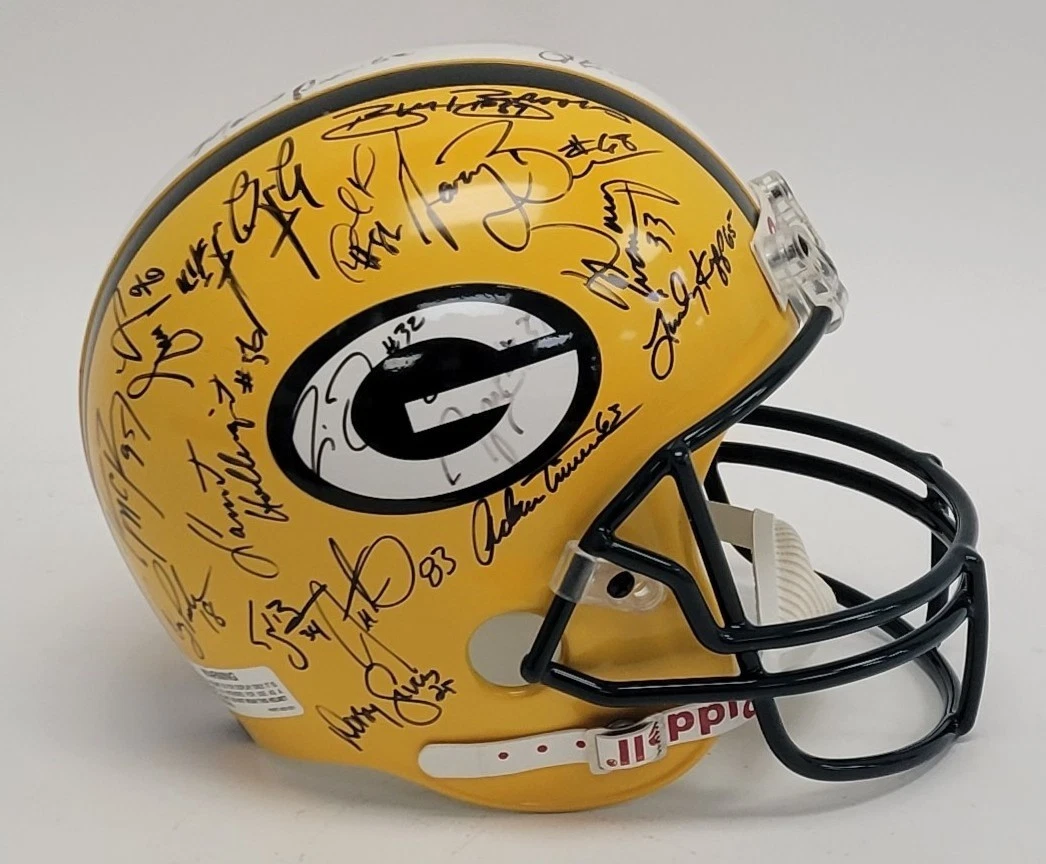 1996 Green Bay Packers Super Bowl Champs Team Signed Full Size Helmet JSA COA